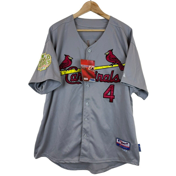 Majestic Yadier Molina Size 54 St Louis Cardinals‎ Cool Base 2011 World Series - Picture 1 of 8